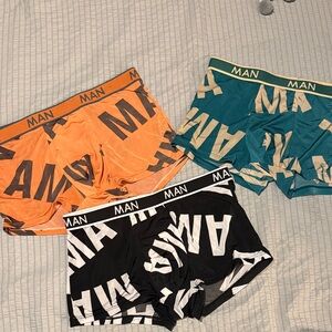 Men's Underwear Set - Orange, Teal, Black